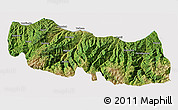 Satellite 3D Map of Trabzon, cropped outside