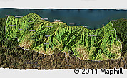 Satellite 3D Map of Trabzon, darken