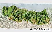 Satellite 3D Map of Trabzon, lighten