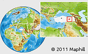 Physical Location Map of Tunceli, highlighted country, within the entire country