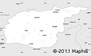 Silver Style Simple Map of Tunceli