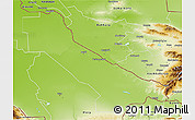 Physical 3D Map of Chardzhou