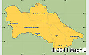 Savanna Style Simple Map of Turkmenistan, cropped outside