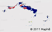Flag 3D Map of Turks and Caicos Islands, flag rotated