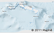 Gray 3D Map of Turks and Caicos Islands