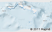 Gray 3D Map of Turks and Caicos Islands, single color outside