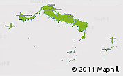 Physical 3D Map of Turks and Caicos Islands, cropped outside