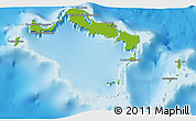 Physical 3D Map of Turks and Caicos Islands