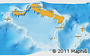 Political 3D Map of Turks and Caicos Islands