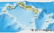 Satellite 3D Map of Turks and Caicos Islands, physical outside