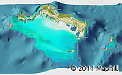 Satellite 3D Map of Turks and Caicos Islands