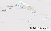 Shaded Relief 3D Map of Turks and Caicos Islands, cropped outside