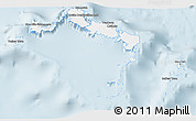Silver Style 3D Map of Turks and Caicos Islands, single color outside