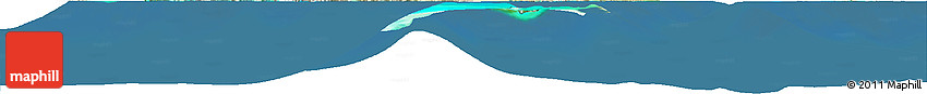 Satellite Horizon Map of Turks and Caicos Islands, semi-desaturated, land only