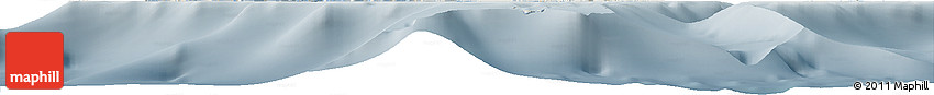Shaded Relief Horizon Map of Turks and Caicos Islands, semi-desaturated