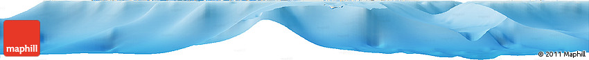 Shaded Relief Horizon Map of Turks and Caicos Islands