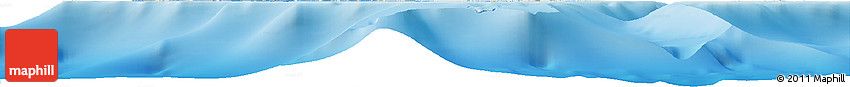 Shaded Relief Horizon Map of Turks and Caicos Islands, single color outside