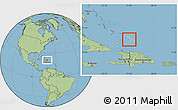 Blank Location Map of Turks and Caicos Islands, savanna style outside