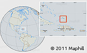 Savanna Style Location Map of Turks and Caicos Islands, lighten, semi-desaturated