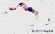 Flag Map of Turks and Caicos Islands, flag centered