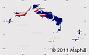 Flag Map of Turks and Caicos Islands, flag rotated