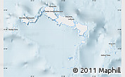 Gray Map of Turks and Caicos Islands, single color outside