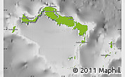 Physical Map of Turks and Caicos Islands, desaturated