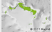 Physical Map of Turks and Caicos Islands, lighten, desaturated
