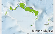 Physical Map of Turks and Caicos Islands, lighten