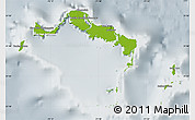 Physical Map of Turks and Caicos Islands, lighten, semi-desaturated