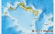 Satellite Map of Turks and Caicos Islands, physical outside