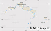 Shaded Relief Map of Turks and Caicos Islands, cropped outside