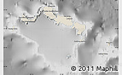 Shaded Relief Map of Turks and Caicos Islands, desaturated