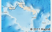 Shaded Relief Map of Turks and Caicos Islands, physical outside