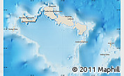 Shaded Relief Map of Turks and Caicos Islands, satellite outside, shaded relief sea