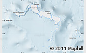 Silver Style Map of Turks and Caicos Islands, single color outside