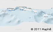 Classic Style Panoramic Map of Turks and Caicos Islands, single color outside