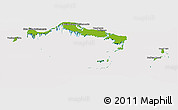 Physical Panoramic Map of Turks and Caicos Islands, cropped outside