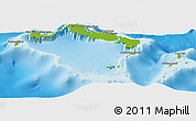 Physical Panoramic Map of Turks and Caicos Islands