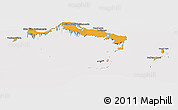 Political Shades Panoramic Map of Turks and Caicos Islands, cropped outside