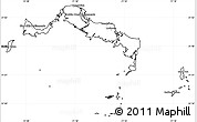 Blank Simple Map of Turks and Caicos Islands, cropped outside