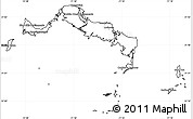 Blank Simple Map of Turks and Caicos Islands