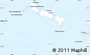 Classic Style Simple Map of Turks and Caicos Islands