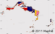 Flag Simple Map of Turks and Caicos Islands, flag centered
