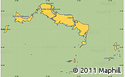 Savanna Style Simple Map of Turks and Caicos Islands, cropped outside
