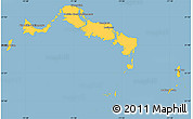 Savanna Style Simple Map of Turks and Caicos Islands, single color outside