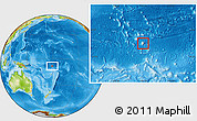 Physical Location Map of Funafuti, highlighted country