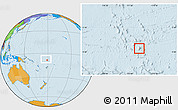 Political Location Map of Funafuti, highlighted country, within the entire country