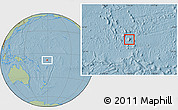 Savanna Style Location Map of Funafuti, hill shading