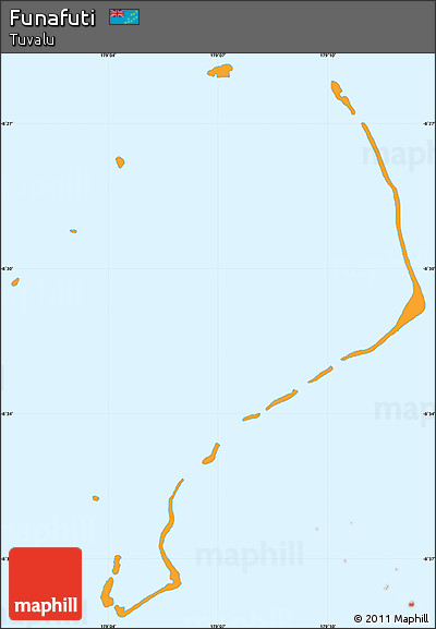 Political Simple Map of Funafuti